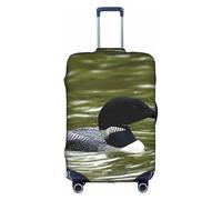 OTTKGGA Loon Nature Bird - Funda protectora para maleta, elástica, antiarañazos, para equipaje de 18 a 32 pulgadas, White, S