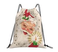 OTTKGGA Merry Christmas - Bolsas de cordón impermeables para natación, gimnasio, gran capacidad, ligeras, para viajes, playa, White, One Size, Casual