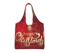 OTTKGGA Merry Christmas Too - Bolsa de lona con un hombro, gran capacidad, para compras, trabajo, viajes, uso diario, Black, Talla única