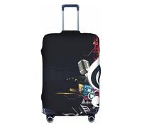 OTTKGGA Music Notes - Funda protectora para maleta, elástica, antiarañazos, para equipaje de 18 a 32 pulgadas, White, S