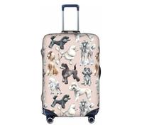 OTTKGGA Oodles of Poodles - Funda protectora para maleta, elástica, antiarañazos, esencial de viaje, se adapta a equipaje de 18 a 32 pulgadas, White, S