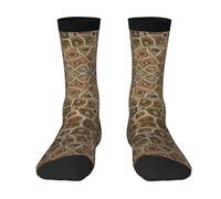 OTTKGGA Petoskey - Calcetines tobilleros de piedra, talla 4-9 UE 36-44, longitud media, transpirables, para uso diario, unisex, 3 Negro, Altoa única