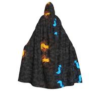 OTTKGGA Question Mark - Capa decorativa con capucha para adultos, disfraz de vampiros, bruja, misteriosa, cosplay, carnaval, fiestas