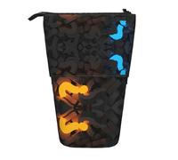 OTTKGGA Question Mark - Estuche telescópico para lápices, organizador de papelería con cremallera, portátil, para escuela, oficina, estudiante, Black, Talla única