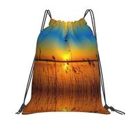 OTTKGGA Reeds By The River - Mochilas con cordón, impermeables, para natación, gimnasio, gran capacidad, ligeras, viajes, playa, White, One Size, Casual