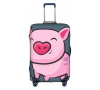 OTTKGGA Smile Pink Pig - Funda protectora para maleta, elástica, antiarañazos, para equipaje de 18 a 32 pulgadas, White, S