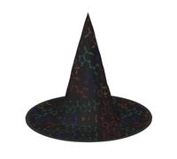 OTTKGGA Sombrero de bruja de Halloween con fórmula de color para fiestas | Gorro de mago para Halloween, Navidad, muerte, dios, vampiro, mago, cosplay, actuación temática, decoración de carnaval