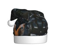 OTTKGGA Sombrero de Navidad para adultos, diseño de cuernos de ciervo y vida silvestre para exteriores, gorro decorativo de felpa, suave, no destiñe, para fiestas, Año Nuevo