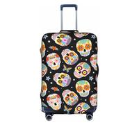 OTTKGGA Sugar Skulls Butterfly - Funda protectora elástica antiarañazos para maleta, se adapta a equipaje de 18 a 32 pulgadas, White, L