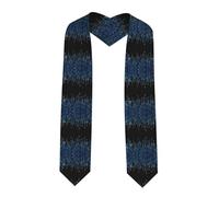 OTTKGGA The Blue Binary - Bufanda de graduación con borde plano, borde angular, ceremonias de graduación, iglesia, Esquina afilada, Talla única