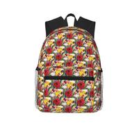 OTTKGGA Tulip Garden - Mochila casual para libros, elegante, clásica, para viajes, trabajo, deportes al aire libre, Black, One Size, Casual