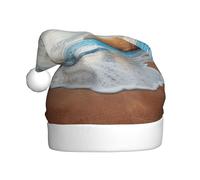 OTTKGGA Water Rush To Tropical Beach - Gorro de Navidad para adultos, gorro decorativo de felpa, suave, no destiñe, para fiestas, Año Nuevo