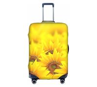OTTKGGA Yl5bcv-500-Eff864c1b873301d47f6e8b8cabe9 Funda para maleta, protector de equipaje, elástico, antiarañazos, esencial de viaje, se adapta a equipaje de 18 a 32 pulgadas, White, L