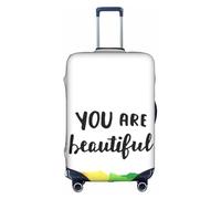 OTTKGGA You are Beautiful - Funda protectora de equipaje elástica antiarañazos para equipaje de 18 a 32 pulgadas, White, S