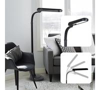 OttLite Lámpara de pie con base pesada y cuello ajustable, bombilla de bajo consumo de 24 W para luz natural brillante, decoración moderna del hogar, sala de estar, lectura, dormitorio, oficina