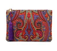 Otto Angelino Bolso de mano de diseñador bohemio y de moda para mujer, múltiples ranuras para dinero, tarjetas, teléfono inteligente, ultra delgado
