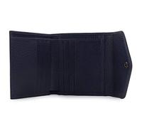 Otto Angelino Cartera de hombre con cremallera, Cartera de dos pliegues, Anti-RFID, Cuero de vacuno italiano, Delgada y cómoda para viaje, Espacios para tarjeta de crédito y ventana para DNI