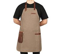 Otto Angelino Delantal de Cuero de Grano Superior - Elegante, Ajustable, de Lujo - Taller y Cocina