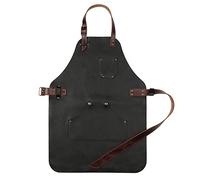 Otto Angelino Delantal de Cuero de Grano Superior - Elegante, Ajustable, de Lujo - Taller y Cocina