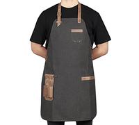 Otto Angelino Delantal de Cuero de Grano Superior - Elegante, Ajustable, de Lujo - Taller y Cocina