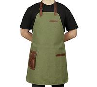 Otto Angelino Delantal de Cuero de Grano Superior - Elegante, Ajustable, de Lujo - Taller y Cocina