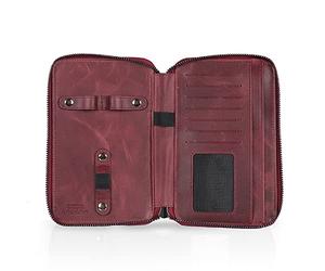 Otto Angelino - OTTANA -Bolso de piel auténtica - Unisex (Ciruela)