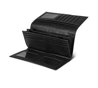Otto Angelino OTTO336, Cartera Tipo sobre de Cuero Genuino para Niños, Negro, Talla única