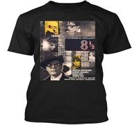 Otto e Mezzo 8 12 Federico Fellini Cinema Movie Retro Film Italy Short Sleeve Unisex Tees Black M