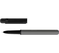 Otto Hutt Bolígrafo D03 de latón y acero, antracita, negro Rutenio, 14 cm, tamaño de mina M, color de escritura azul, 009-18815