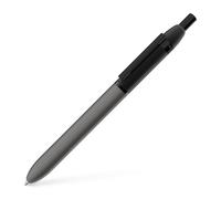 Otto Hutt Bolígrafo D03 de latón y acero antracita y negro Ruthenium, 14 cm, tamaño de mina M, color de escritura azul, 001-18813