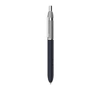Otto Hutt Bolígrafo D03 de latón y acero azul platino, 14 cm, tamaño de mina M, color de escritura azul, 001-18803