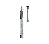 Otto Hutt Design 04 018-18781 - Pluma estilográfica con revestimiento de alta calidad y superficie brillante en color blanco con 4 líneas de impresión - plumín M