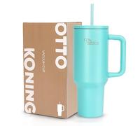 Otto Koning Vaso Térmico 1,2L (40oz) - Termo Café para Llevar Acero Inoxidable Doble Pared - Mantiene Frío 16h y Calor 12h - Botella Agua Sin BPA con Pajita y Asa Ergonómica para Coche y Oficina