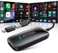OTTOCAST 2025 Play2Video Ultra AI Box con Youtube/Netflix, Adaptador CarPlay & Android Auto Inalámbrico, Plug & Play, Chip 5G & WiFi6, 4 GB + 32 GB para Vehículos con CarPlay por Cable Desde 2016