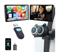 OTTOCAST Cabin Care 2026, 2 en 1 Adaptador CarPlay Inalámbrico + Cámara para Bebé, 1080P Full HD, Gran Angular 150°, Visión Nocturna IR, Compatible con CarPlay con Cable (Desde 2016)