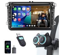 OTTOCAST Cabin Care 2026, CarPlay Inalámbrico + Cámara Trasera de Seguridad para Bebés/Mascotas, 1080P, IR Visión Nocturna, Ultra Gran Angular 150°, Compatible iOS 10+ y Coches con Carplay Desde 2016