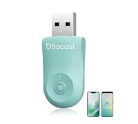 OTTOCAST Mejorado 2025 2-en-1 Adaptador inalámbrico CarPlay y Android Auto, Mini para iOS 10+ y Android 11+, Convierte CarPlay por Cable a inalámbrico, Compatible con USB-A y USB-C (Verde)