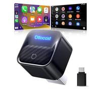 Ottocast Mini Core Adaptador inalámbrico CarPlay y Android Auto, Cambio de dispositivo con un clic, WiFi 6/BT 5.4 Conexión automática en 5s, Plug & Play para el 98% de coches con CarPlay/AA de fábrica