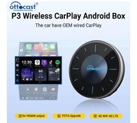 OTTOCAST P3 OttoAibox CarPlay AI Box inalámbrico Android Auto Smart TV Box accesorios de coche para Benz Audi Kia Hyundai VW Toyota 2024 all in North American