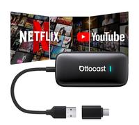 OTTOCAST Play2Video Ultra 2025 Upgrade, CarPlay & Android Auto Inalámbrico con Youtube/Netflix/Prime Video, Plug & Play, 4 GB + 32 GB AI Box para Vehículos con CarPlay por Cable Desde 2016