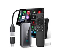 OTTOCAST Play2video Ultra, 2026 Nuevo Adaptador CarPlay & Android Auto Inalámbrico con Youtube Netflix, 4GB+32GB Plug & Play Chip 5G, WiFi6, AI Box para Coches con CarPlay por Cable después de 2016