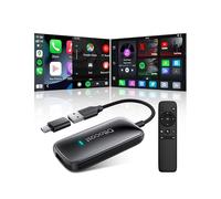 OTTOCAST Play2Video Ultra, Adaptador CarPlay Inalámbrico 3 en 1, Adaptador Android Auto con Netflix & Youtube, WiFi 6 + Chip 5G, Control Remoto, Reproducción USB sin conexión, para Coches Desde 2016