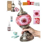Ottoman Mosaics Kit de lámpara de mosaico turco | Proyecto de arte y manualidades para adultos | Haz tu propia lámpara hecha a mano (rosa)