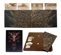 oTTTPGo DND DM Screen 5e, Pantalla Dungeon Master para Regalos de Calabozos y Dragones, 4 Paneles en Relieve de Ancho Total de 37 Pulgadas, Soporte de Papel de impresión de 8.5 x 11 Pulgadas