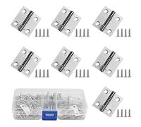 OTTYMO 30 Pcs Mini Bisagras 25 x 23 mm Bisagras Pequeñas Madera Armario Bisagra Pequeña Manualidades Bisagras Caja de Acero Inoxidable para Joyeros Cajones Armarios Muebles + 120 x Tornillos + 1x Caja