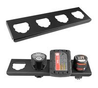 otuiaim Soporte de Pared para 4 Bateras compatible con Bosch 12V / Makita 12V, Soporte para Bateras de Acero para Bateras de Herramientas, Montaje en Paneles Perforados y Paredes