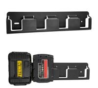 otuiaim Soporte de Pared para 4 Bateras compatible con Dewalt 18V/20V, Soporte para Bateras de Acero para Bateras de Herramientas, Montaje en Paneles Perforados y Paredes