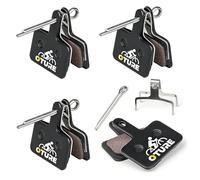 Oture Pastillas de Freno de Disco, 4 Pares de Pastillas de Freno Bicicleta Semimetálicas, Pastillas de Freno Trasero Delanteras Compatibles con Shimano, Tektro, Deore BR-C501 M525 T615 T675 M
