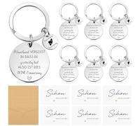 Otuuz 6 Sets Regalos Inspiradores, Llavero Motivador Llavero de Motivación con Grabado Manchmal Vergisst Du Dass Du Großartig Bist Tarjeta de Agradecimiento con Sobre para Amigos Profesores Colegas
