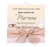 Otuuz Llavero Marraine Regalo Original para Bautizo Primera Comunión Aniversario Confirmación y Navidad(Marraine Exceptionnelle)